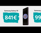 Das Galaxy S9 wird etwa 40 Euro teurer, das Plus-Modell allerdings um 100 Euro.