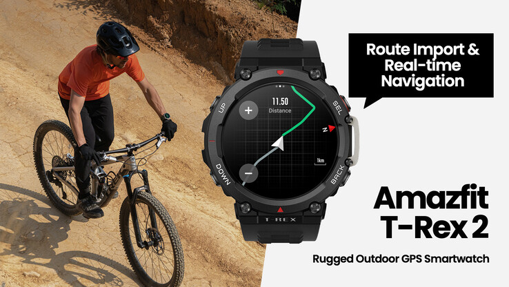 Die Amazfit T-Rex 2 bekommt bekommt eine Navigations-Funktion (Bild: Amazfit)