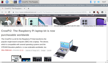 Auf dem CrowPi kann alles laufen, was auch auf einem Raspberry Pi laufen kann, z. B. Webbrowser.
