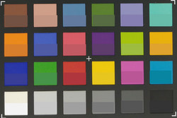 ColorChecker Standardobjektiv: Im unteren Patchfeld werden die Zielfarben dargestellt.