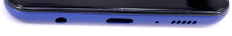 Unten: 3,5-mm-Audioport, USB-C-Port, Mikrofon, Lautsprecher