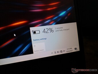 Sofern sich der Akku innerhalb von 2 Minuten nicht um 58 Prozent aufladen lässt, ist dies vermutlich ein Bug.