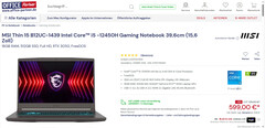 MSI Thin 15 B12UC für 599 Euro bei Office-Partner.de.