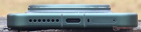 untere Gehäuseseite (Lautsprecher, USB-Port, Mikrofon, SIM-Schacht)
