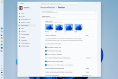 Screenshot der neuen Seite Einstellungen > Personalisierung > Taskleiste mit den Optionen für die Position der Taskleiste