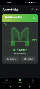 AnkerMake App Druckvorgang