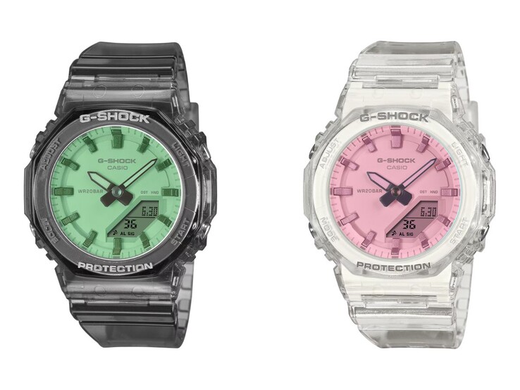Casio G-Shock GMA-P2100SR-1A (links) und GMA-P2100SR-7A (rechts)