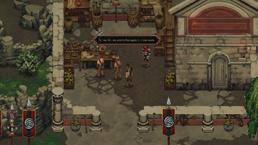 Ein Bild zeigt mehrere Charaktere in Drova - Forsaken Kin.
