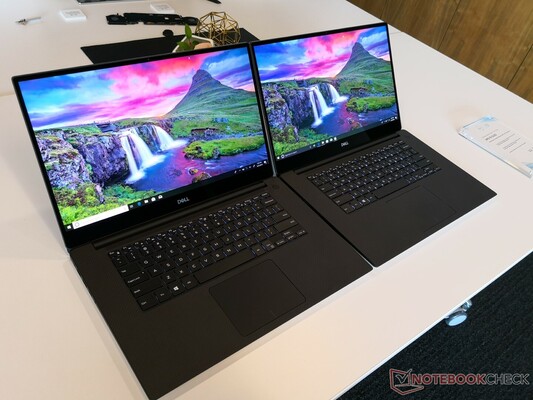 Wer erkennt den Unterschied? Dell XPS 15 mit IPS (links) und OLED (rechts)