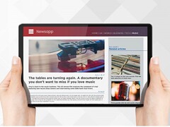 Das Lenovo M10 Plus kommt mit relativ dünnen Displayrändern (Bild: Lenovo)