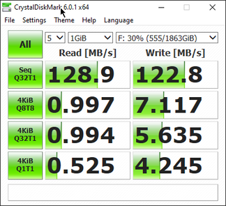 CrystalDiskMark 6 - 2 TB 5400 RPM HDD