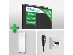 Solaranlage mit 24 Solarmodulen Trina Vertex S+ und Hybridwechselrichter SAJ HS2-10K-T2-X mit integriertem LiFePO4-Batteriespeicher (Bildquelle: Actec Solar)