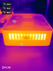 Asus NUC 15 Pro+ beim Stresstest (linke Seite)