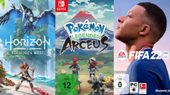 Meistverkaufte Spiele in Europa: Pokémon-Legenden Arceus toppt FIFA 22, GT 7, Horizon Forbidden West und Elden Ring.