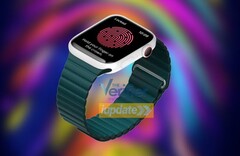 Eine vermeintliche Apple Watch 7 mit Touch ID-Sensor im Display. (Konzeptbild, TheVerifier)