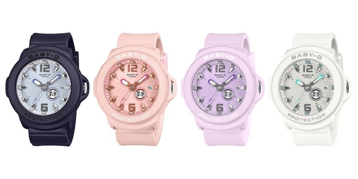 Von links nach rechts: die Casio Uhren BGA-15K-2A, BGA-15K-4A, BGA-15K-6A und BGA-15K-7A