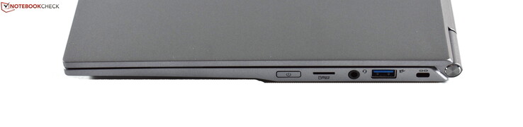 Rechts: microSD, Kombo-Audio, USB 3.1 Gen 1 Typ A, Kensington-Lock