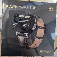 Die Huawei Watch Buds zeigt sich auf dem Foto einer Verpackung. (Bild: Weibo via Huaweicentral)
