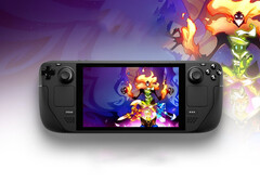 Im Bild: Ein Steam Deck auf einem lebendigen Hintergrund. (Bildquelle: Steam; bearbeitet)