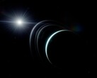 Eine künstlerische Abbildung des Uranus und seiner Ringe