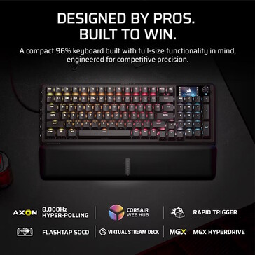 Es soll sich um eine relativ kompakte Tastatur mit fast allen Tasten handeln (Bildquelle: Corsair)