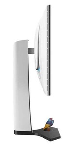 Der Monitor kommt mit drei Vogel-Plastikfiguren (Bildquelle: ViewSonic)