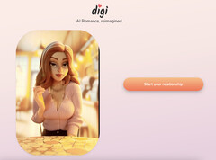 Der Avatar der AI Girlfriend App wurde mit Hilfe von Pixar-Artists designed (Bild: Digi)