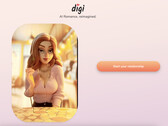 Der Avatar der AI Girlfriend App wurde mit Hilfe von Pixar-Artists designed (Bild: Digi)