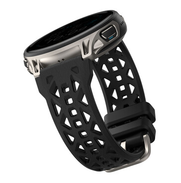 Das Armband ist perforiert, was Gewicht sparen und die Belüftung verbessern könnte