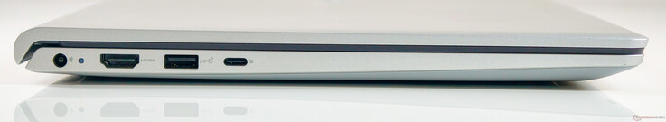 Links: DC-Eingang, HDMI-1.4-Ausgang (1.080p 60 Hz), USB 3.2 Gen1 Typ-A, USB 3.2 Gen1 Typ-C (volle Funktion)