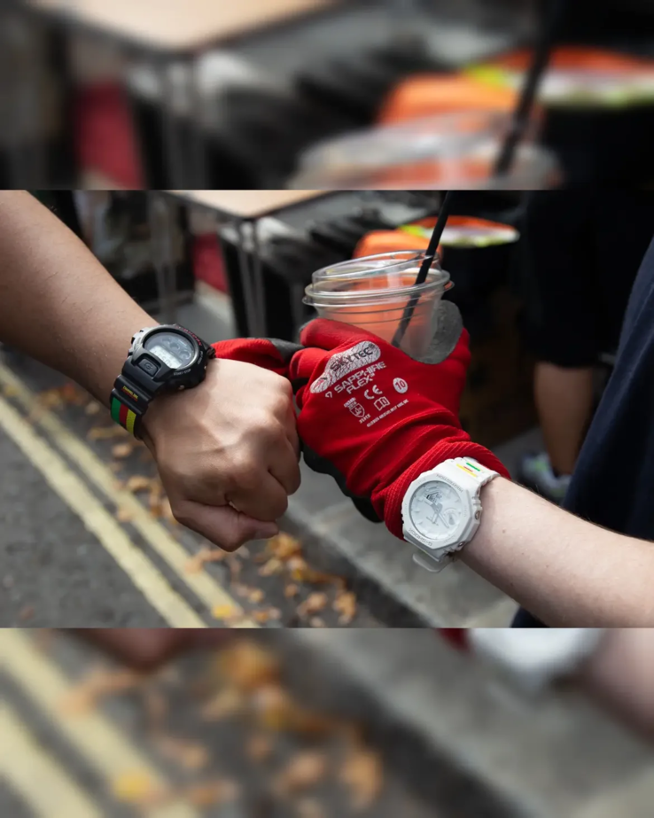 Die frühere Zusammenarbeit zwischen Casio und Channel One neben der vermeintlich neuen weißen G-Shock