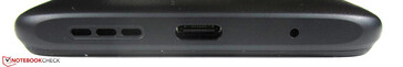 Fußseite: Lautsprecher, USB-C, Mikrofon