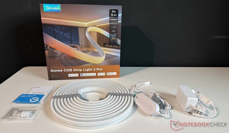 Lieferumfang des Govee COB Strip Light 2 Pro