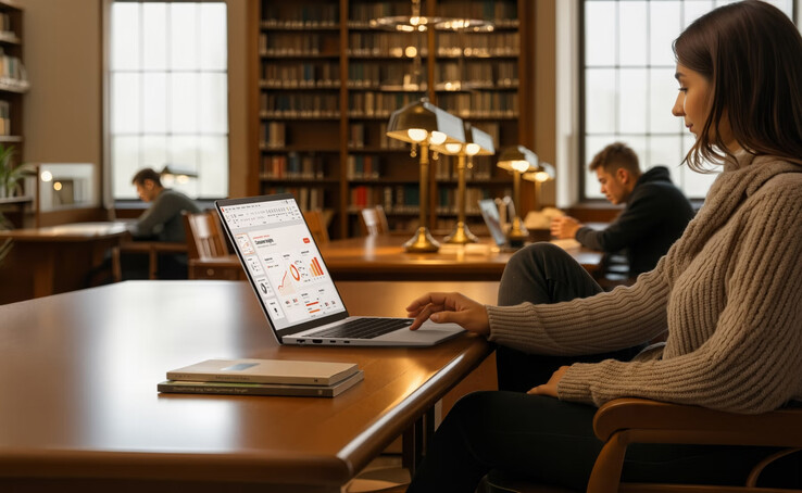 Eine Lifestyle-Darstellung des Laptops