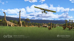 Jurassic World im Microsoft Flight Simulator 2024. (Bildquelle: Microsoft)
