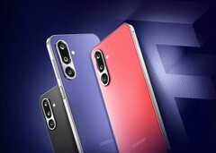 Das Samsung Galaxy F36 5G setzt auf eine bunte Rückseite mit Leder-Textur. (Bildquelle: Samsung)