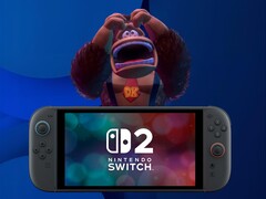 Verärgerter Donkey Kong steht hinter der Switch 2 Konsole (Bildquelle: Nintendo of America mit Bearbeitungen)