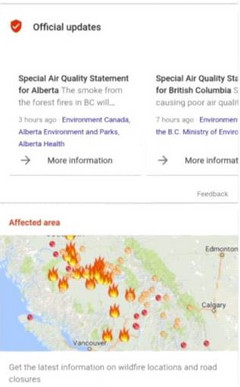 Katastrophen: Google warnt in Suche und Maps