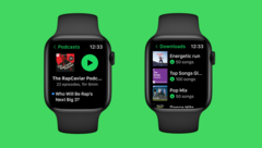 Die neue Spotify-App für die Apple Watch soll es leichter machen, durch die eigene Bibliothek zu navigieren. (Bild: Spotify)