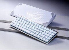 Die ROG Falchion RX Low Profile setzt auf weiße Tastenkappen und auf eine RGB-Beleuchtung.
