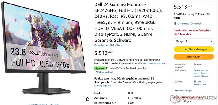 Ob der Kostenpunkt von über 5.500 Euro gerechtfertigt ist? (Amazon-Screenschot)