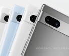 Das Promo-Video zeigt das Google Pixel 7a in Schwarz, Weiß und Blau, die Variante in Rot fehlt. (Bild: @OnLeaks / Media Peanut)