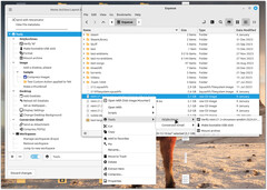 Der neue „Nemo Actions Organizer“ des Cinnamon Desktops in Linux Mint 22 (Bild: Linux Mint).