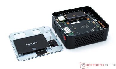 Einbaubeispiel einer 2,5-Zoll-Samsung-SSD