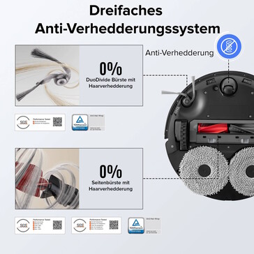 Haare sollen sich nicht verheddern (Bildquelle: Roborock)