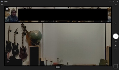 Windows Kamera App - dunkles Bild krisselt schnell
