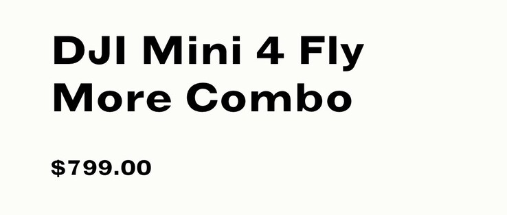 Ein vermeintlicher Preisleak deutet auf eine DJI Mini 4 in der Fly More Combo um 799 US-Dollar. (Bild via Jasper Ellens)