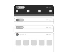 Je nach Anwendung wird der Platz oberhalb der Front-Kamera im Display anders genutzt. Huawei patentiert seine USC-Lösung.