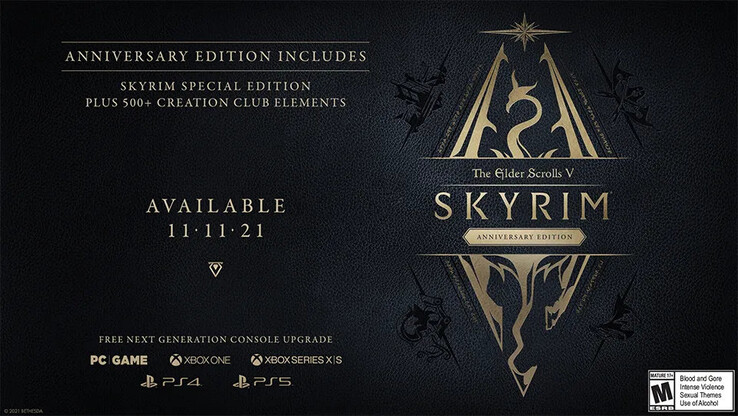 Die Skyrim Anniversary Edition kommt mit über 500 DLC-Inhalten aus dem Creation Club. (Bild: Bethesda)
