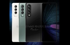 Drei von vermutlich vier Farboptionen, die Samsung mit dem Galaxy Z Fold3 im Sommer anbieten wird. (Bild: Minuhome)